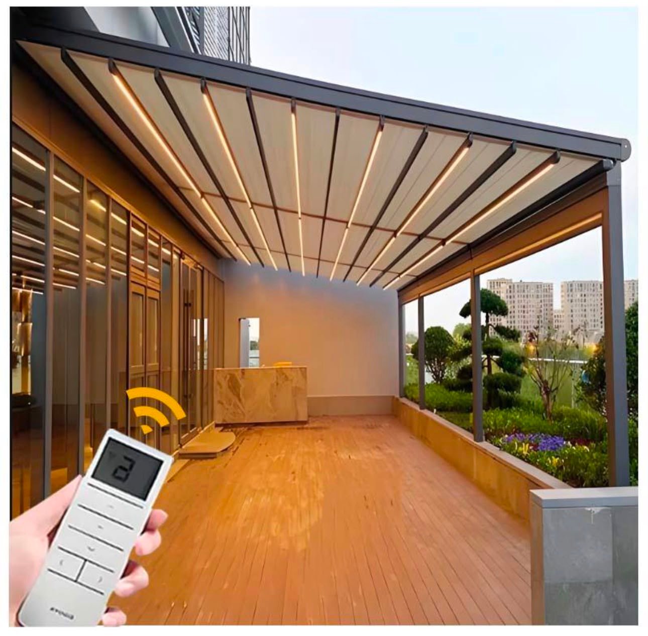 Motorised Fabric Roof